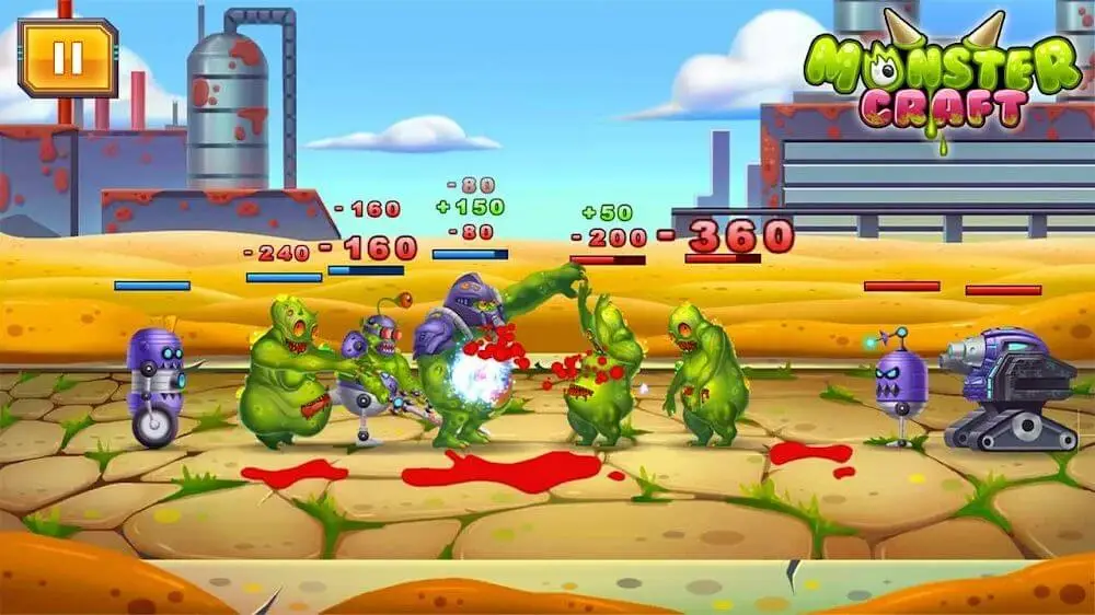 Screenshot of the Monster Craft game