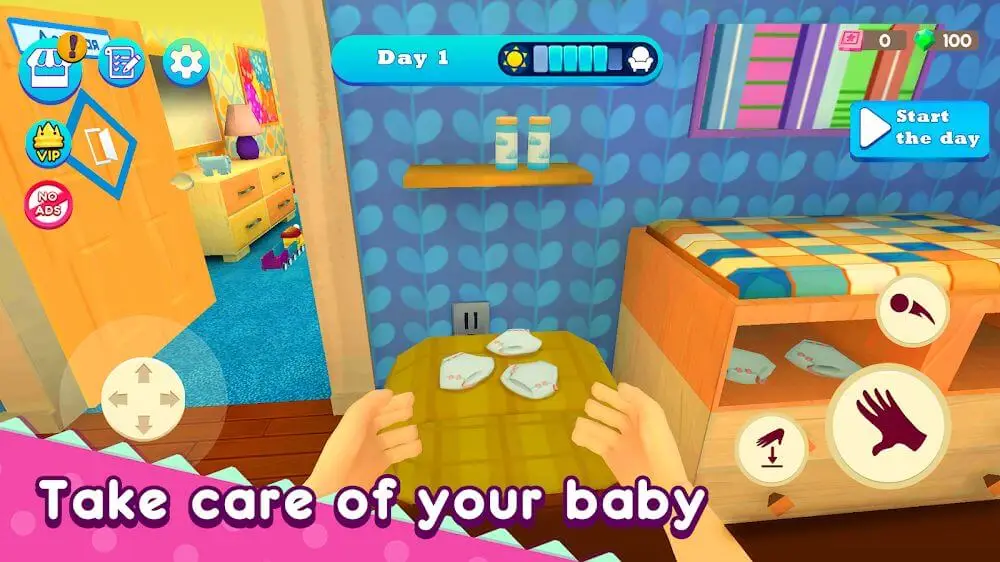 Screenshot of the Mother Simulator: Virtual Baby game
