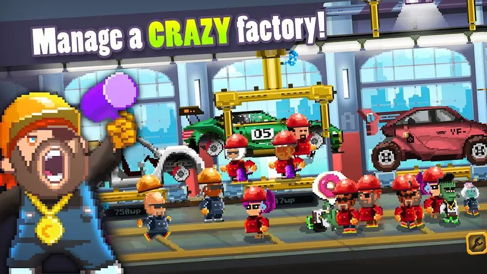 Screenshot of the Motor World Car Factory game