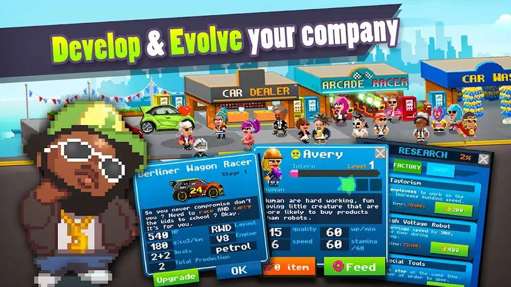 Screenshot of the Motor World Car Factory game