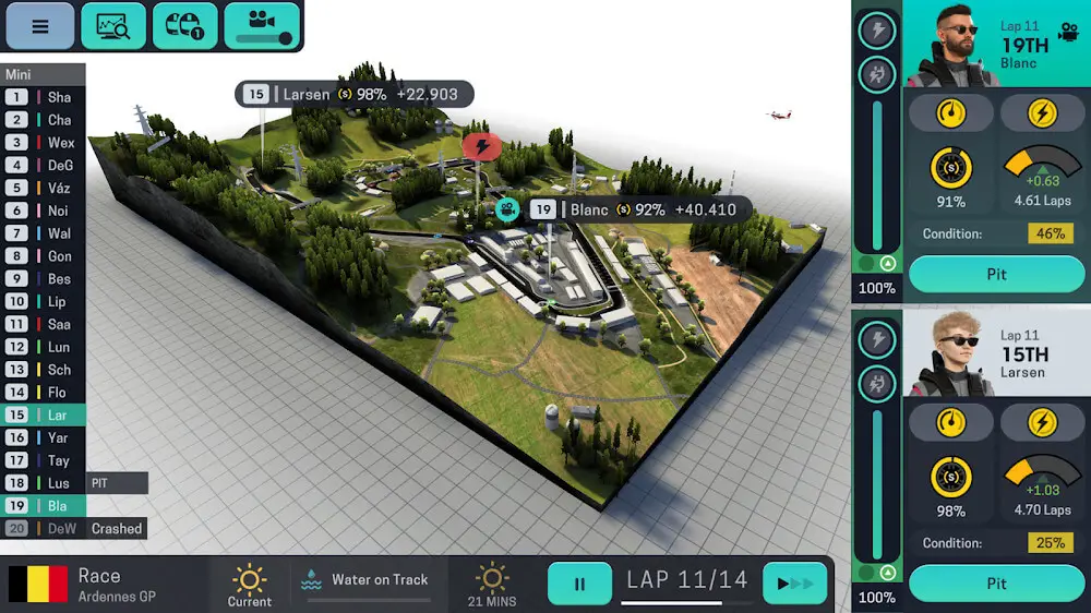 Screenshot of the Motorsport Manager Mobile 3 game