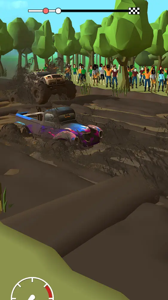 Screenshot of the Mud Racing app