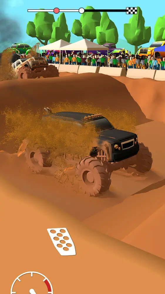 Screenshot of the Mud Racing app
