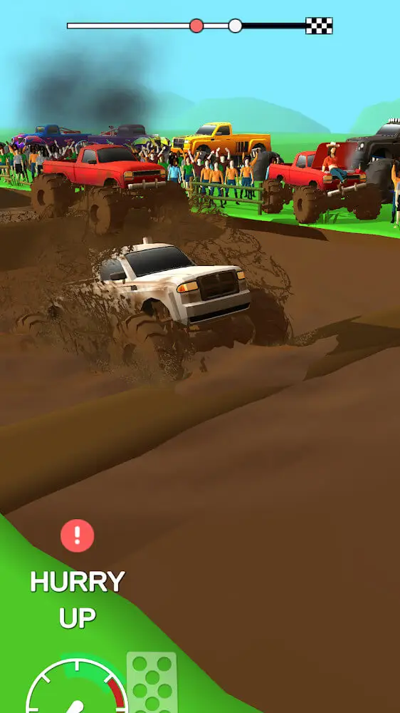 Screenshot of the Mud Racing app
