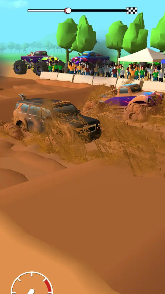 Screenshot of the Mud Racing app