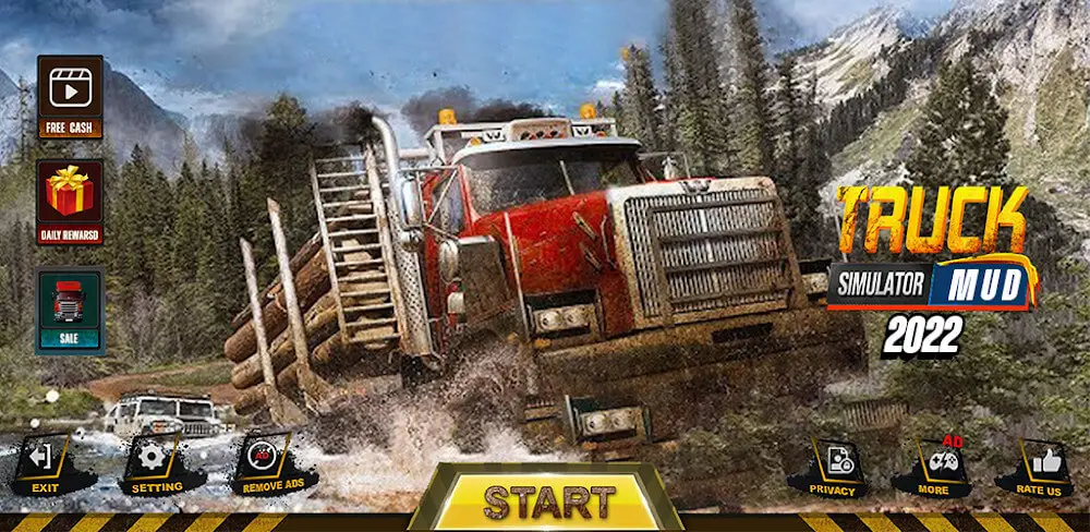 Screenshot of the Mud Runner 3D Truck Simulator game
