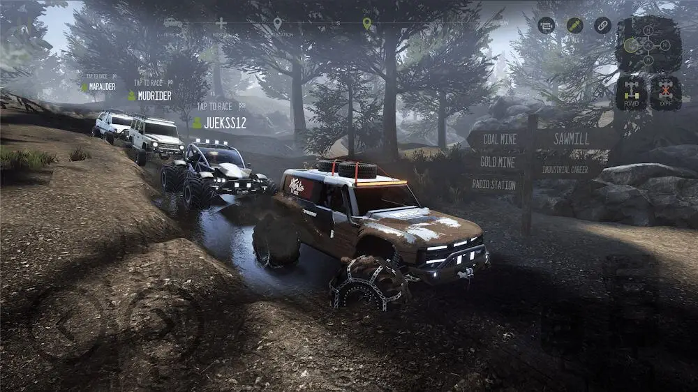 Screenshot of the Mudness Offroad Car Simulator game