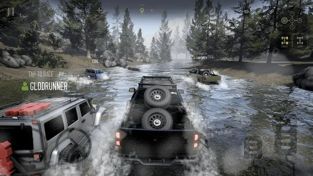 Screenshot of the Mudness Offroad Car Simulator game