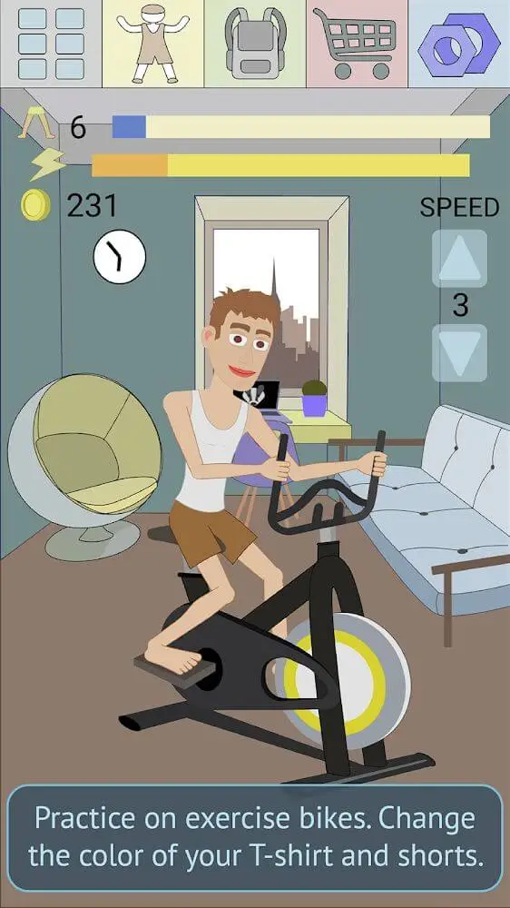 Screenshot of the Muscle Clicker 2 app