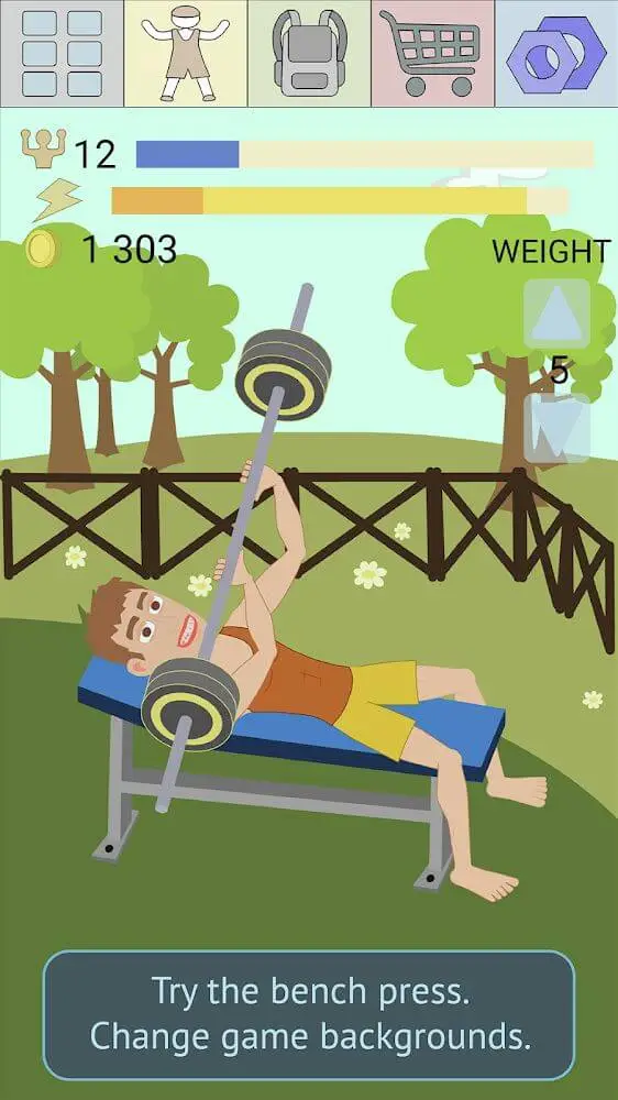 Screenshot of the Muscle Clicker 2 app