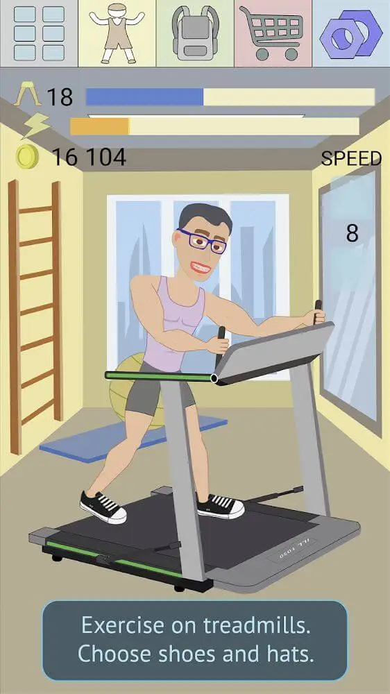 Screenshot of the Muscle Clicker 2 app
