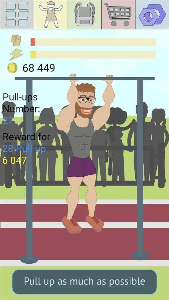 Screenshot of the Muscle Clicker 2 app