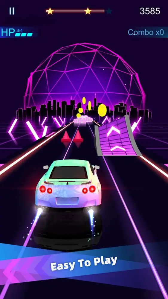 Screenshot of the Music Racing GT app