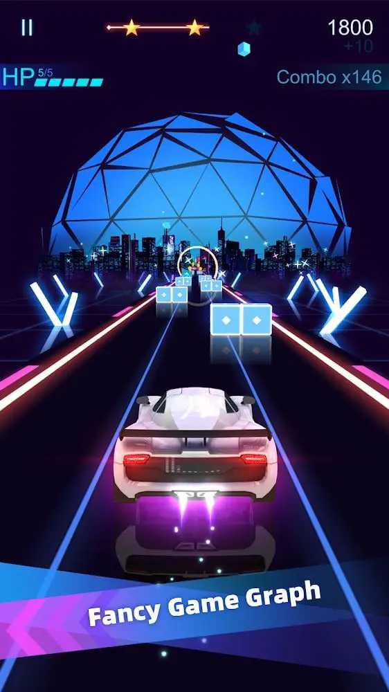 Screenshot of the Music Racing GT app