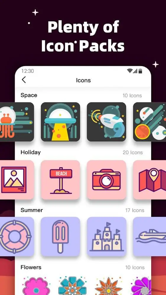 Screenshot of the MyICON app
