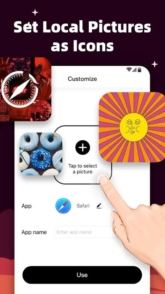 Screenshot of the MyICON app