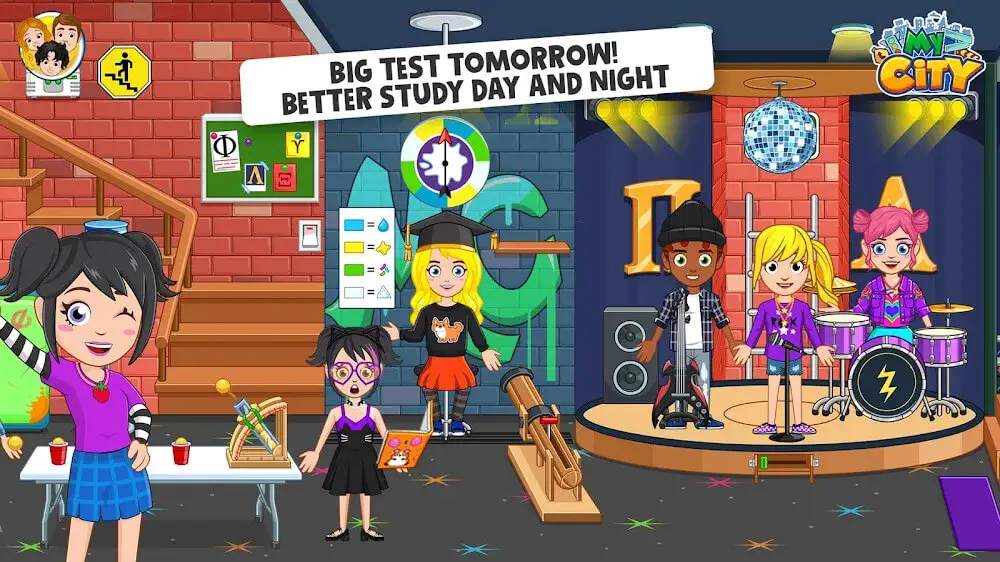Screenshot of the My City: College Dorm Friends game