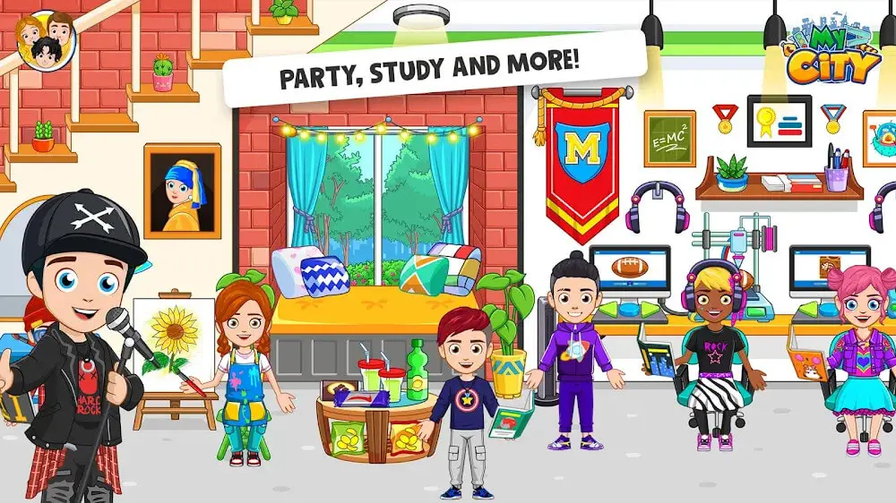 Screenshot of the My City: College Dorm Friends game