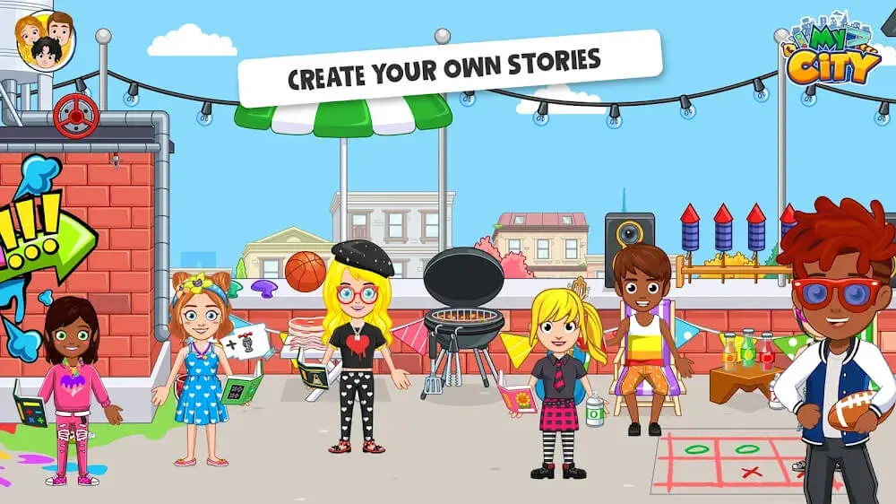 Screenshot of the My City: College Dorm Friends game