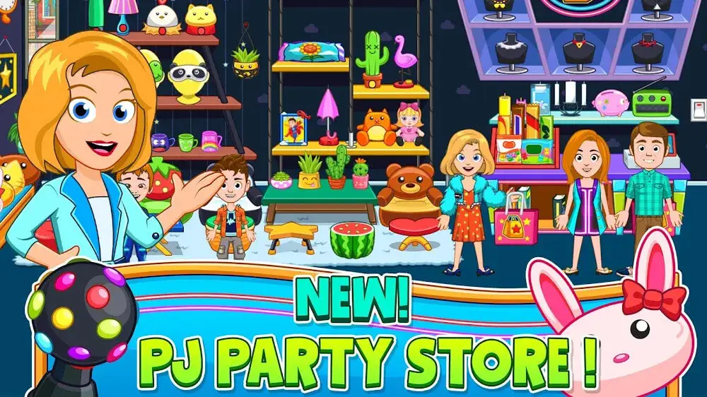 Screenshot of the My City: Pajama Party game