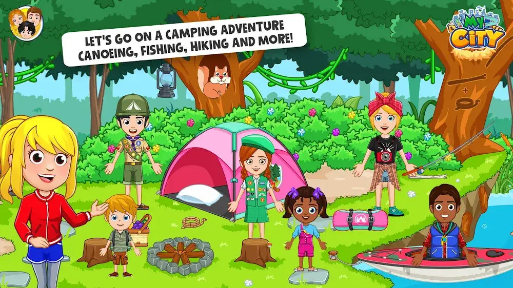 Screenshot of the My City: Wildlife Camping game
