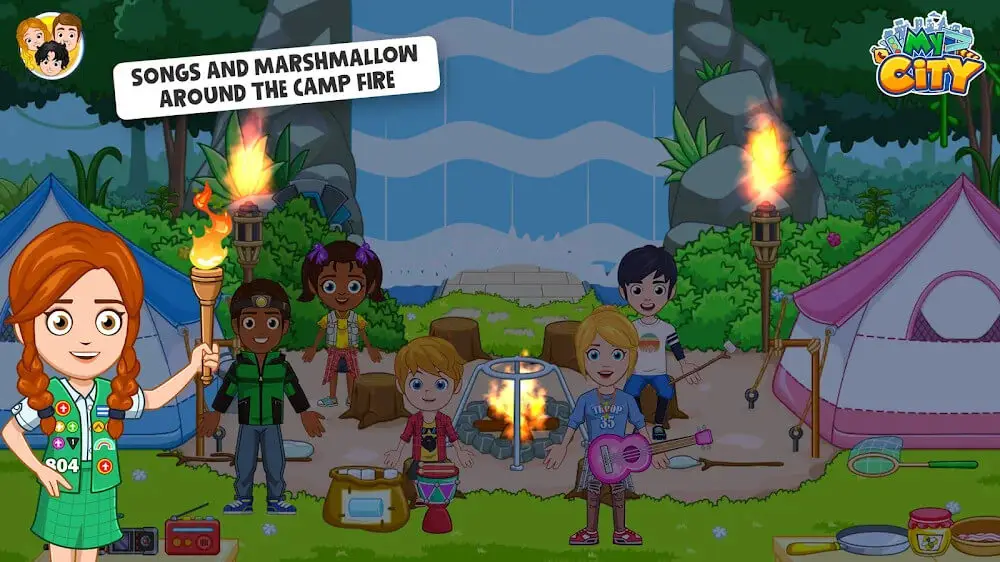 Screenshot of the My City: Wildlife Camping game