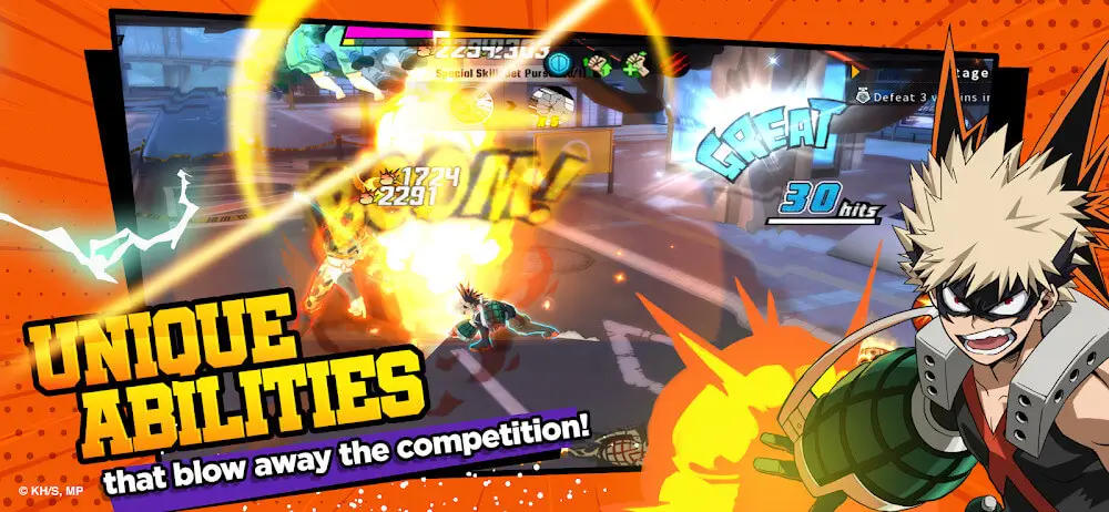 Screenshot of the My Hero Academia game
