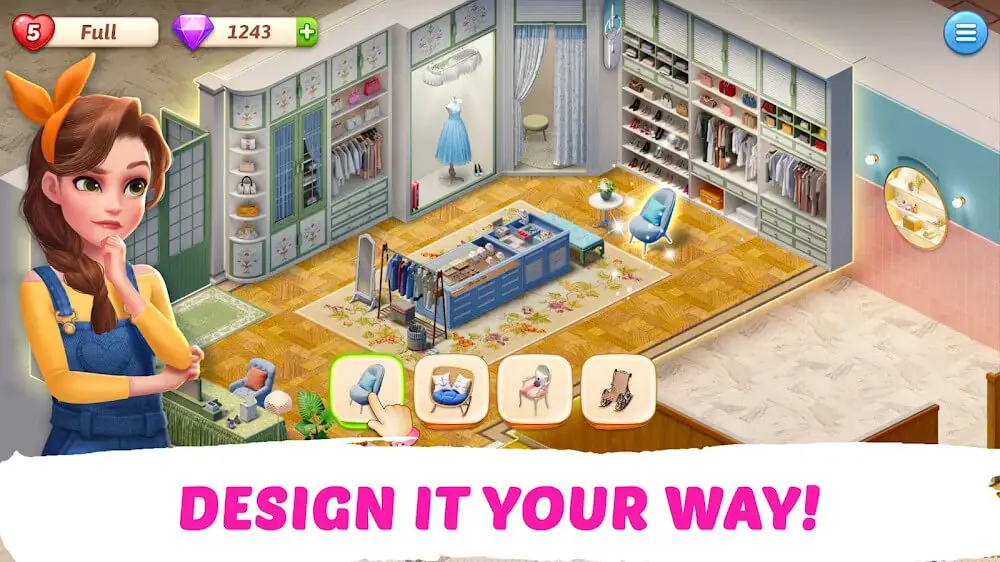 Screenshot of the My Story Mansion Makeover game