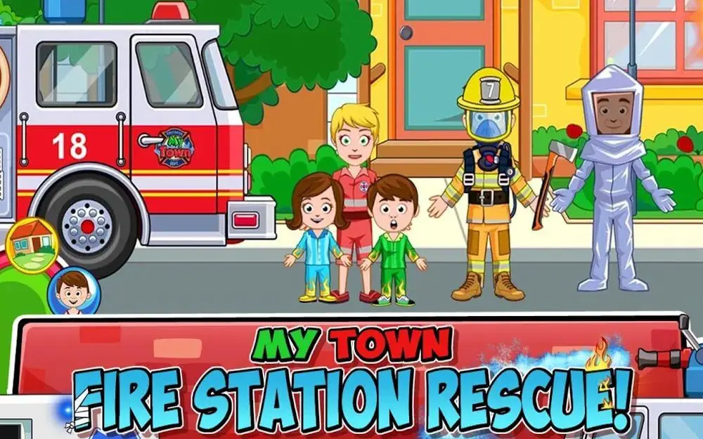 Screenshot of the My Town: Fire station Rescue game