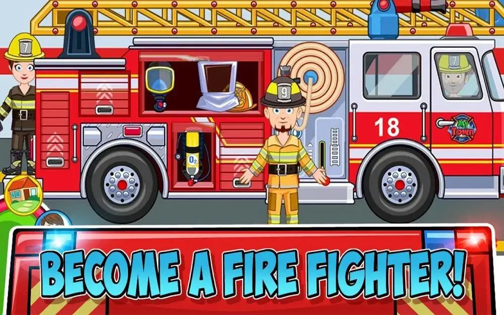 Screenshot of the My Town: Fire station Rescue game