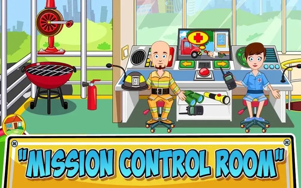 Screenshot of the My Town: Fire station Rescue game