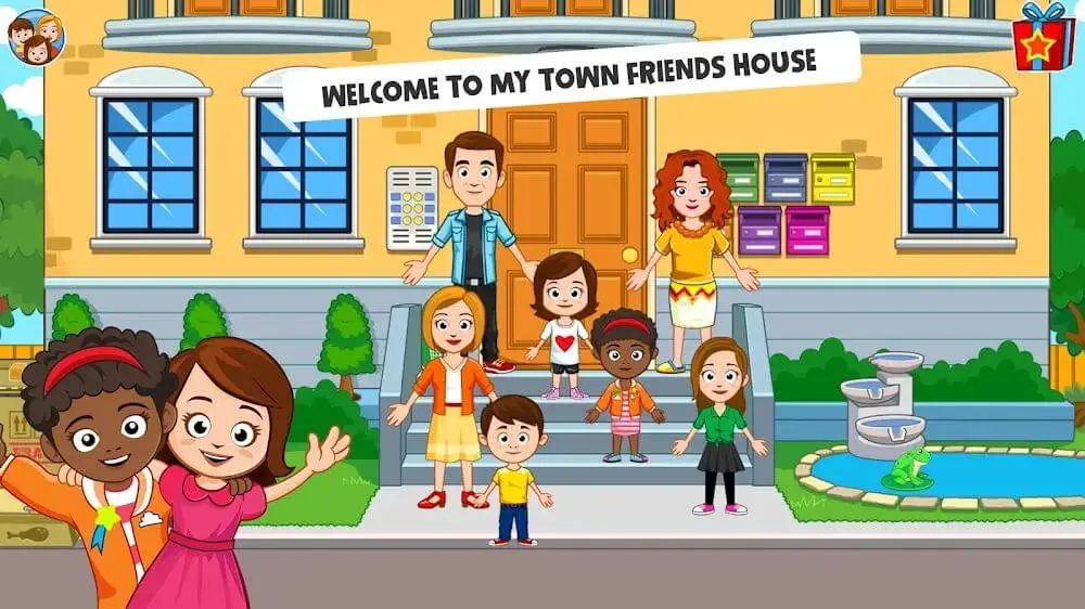 Screenshot of the My Town: Friends House game