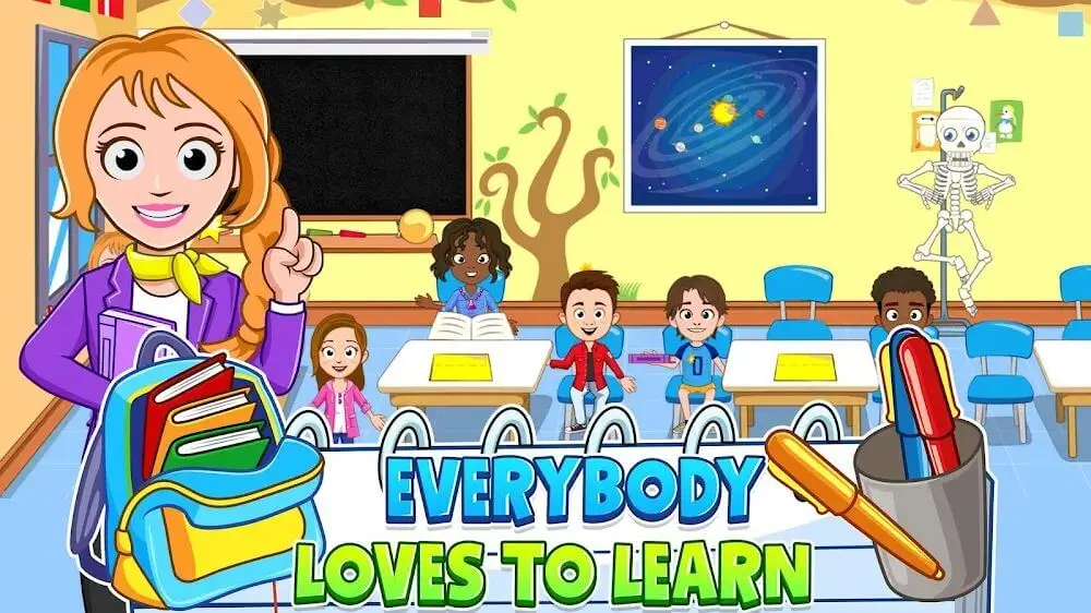 Screenshot of the My Town: School game