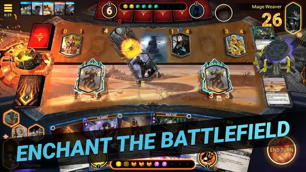 Screenshot of the Mythgard CCG game