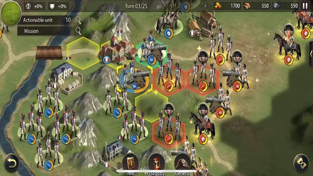 Screenshot of the Napoleon Empire War game
