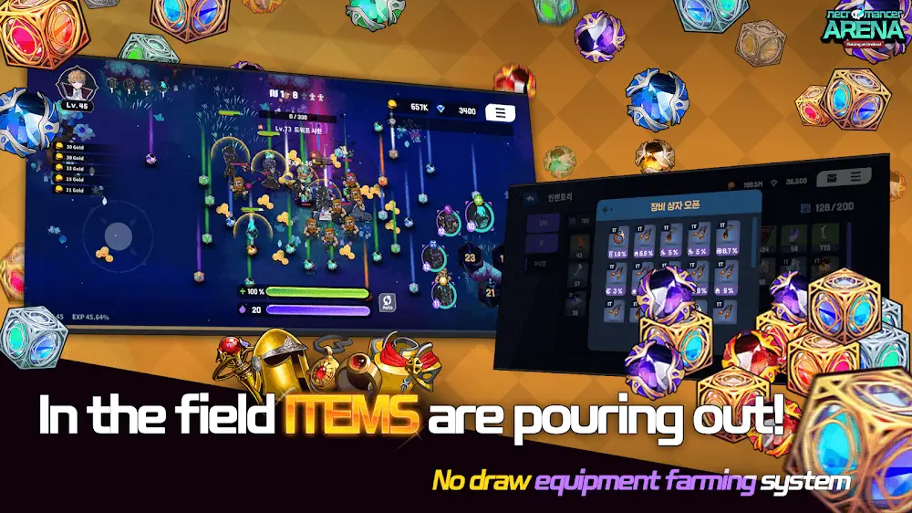 Screenshot of the Necromancer Arena game