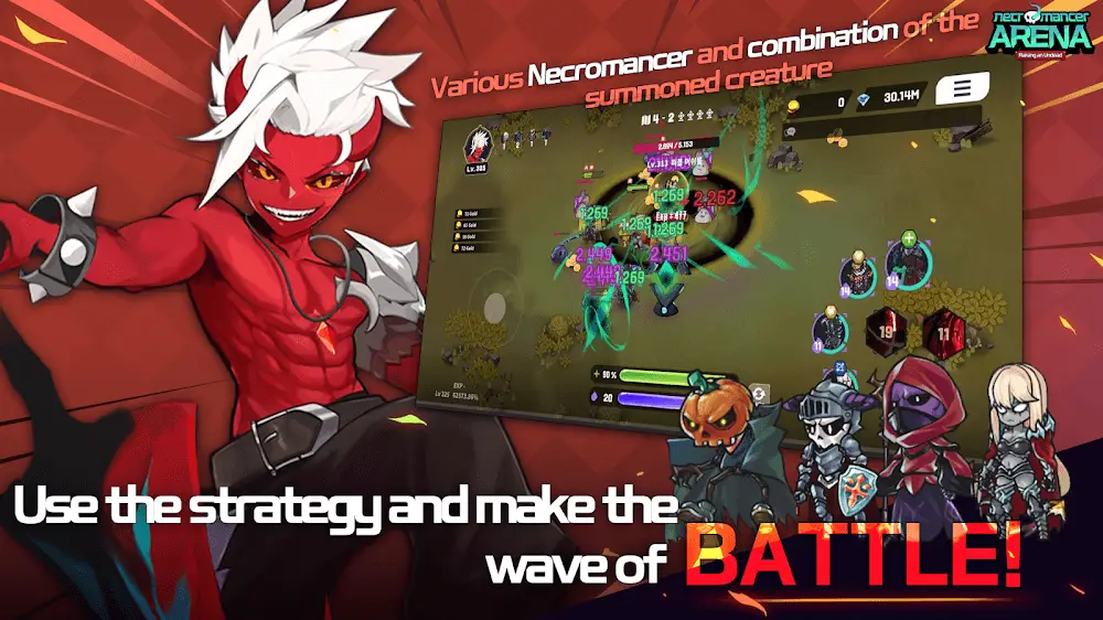Screenshot of the Necromancer Arena game