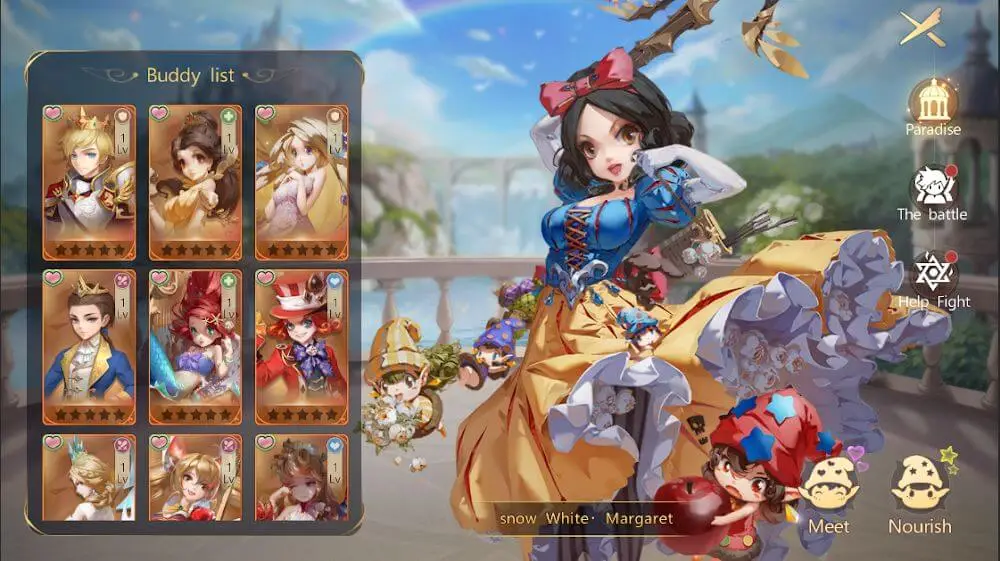 Screenshot of the Never After game