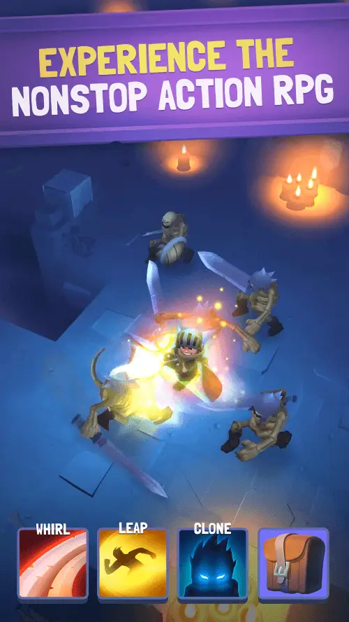 Screenshot of the Nonstop Knight app