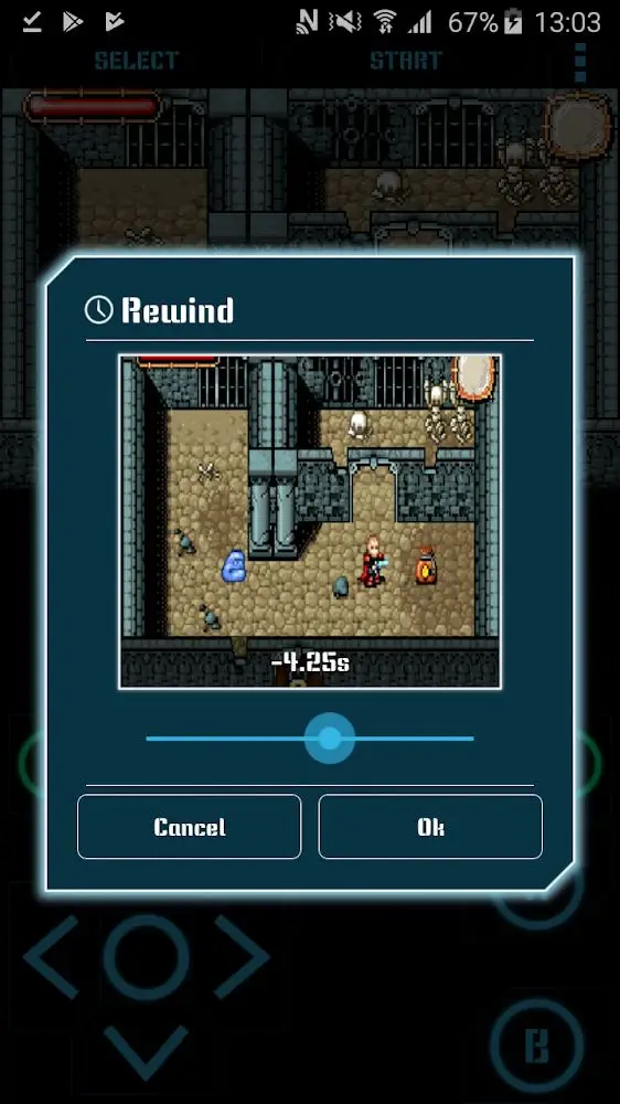 Screenshot of the Nostalgia.GBA Pro app