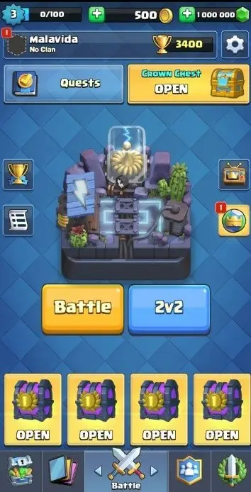 Screenshot of the Null’s Royale app