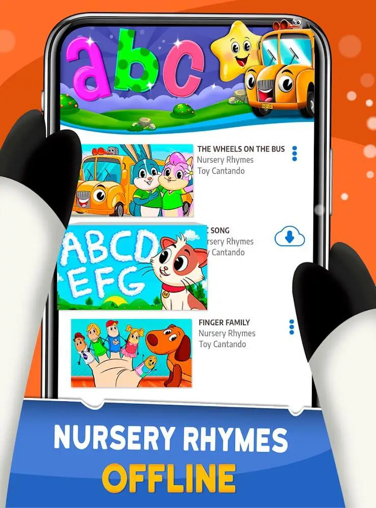 Screenshot of the Nursery Rhymes For Kids app