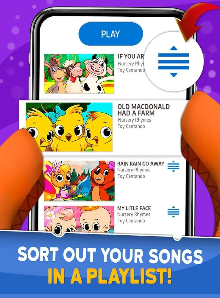 Screenshot of the Nursery Rhymes For Kids app