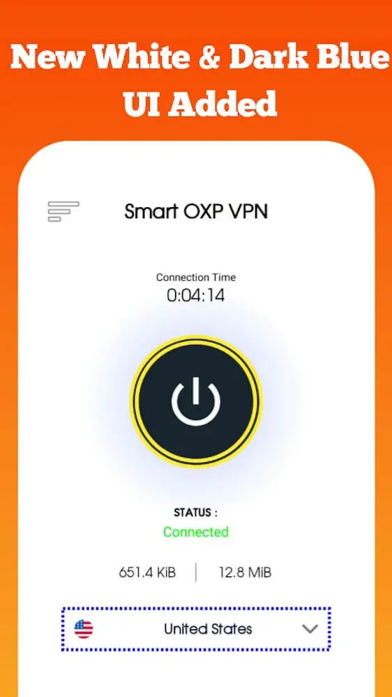 Screenshot of the OXP VPN app