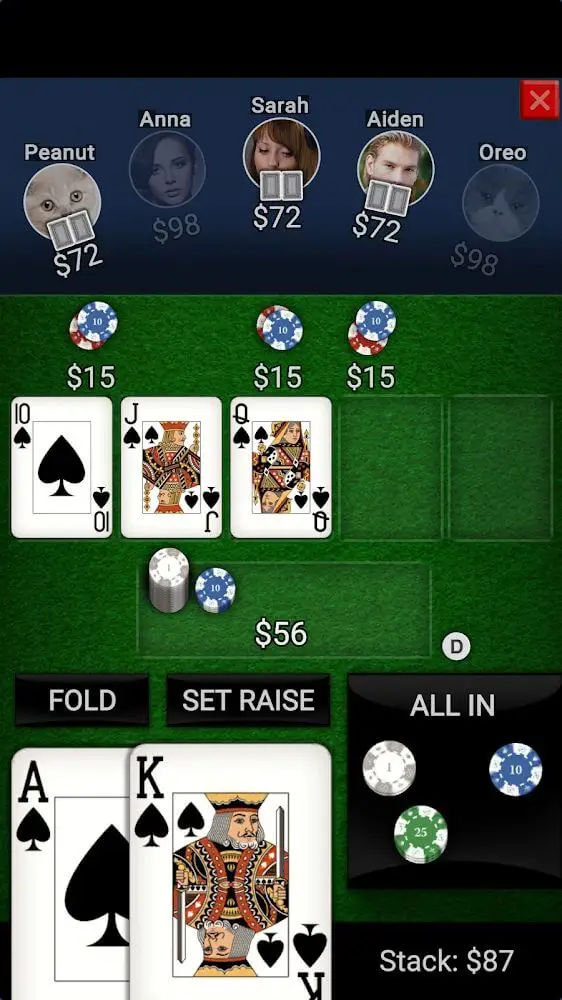 Screenshot of the Offline Poker - Texas Holdem app