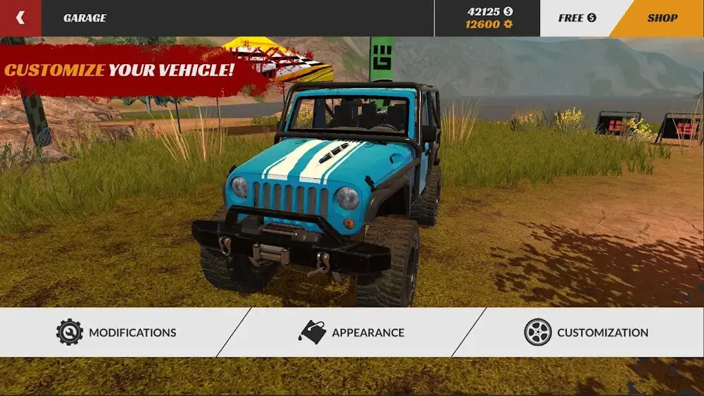 Screenshot of the Offroad PRO game