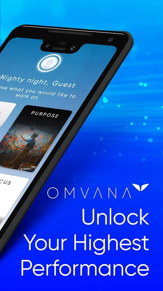 Screenshot of the Omvana app