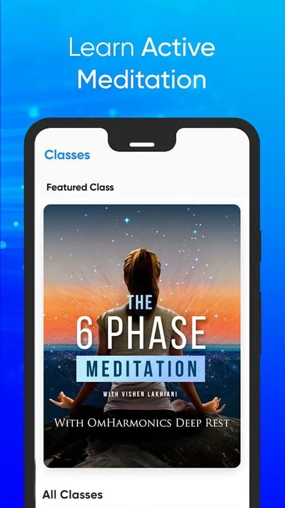 Screenshot of the Omvana app