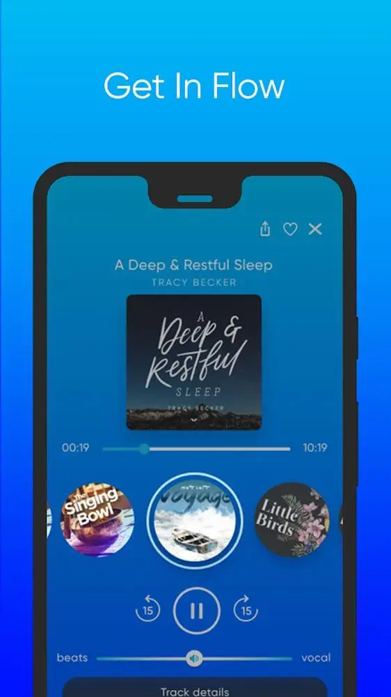 Screenshot of the Omvana app