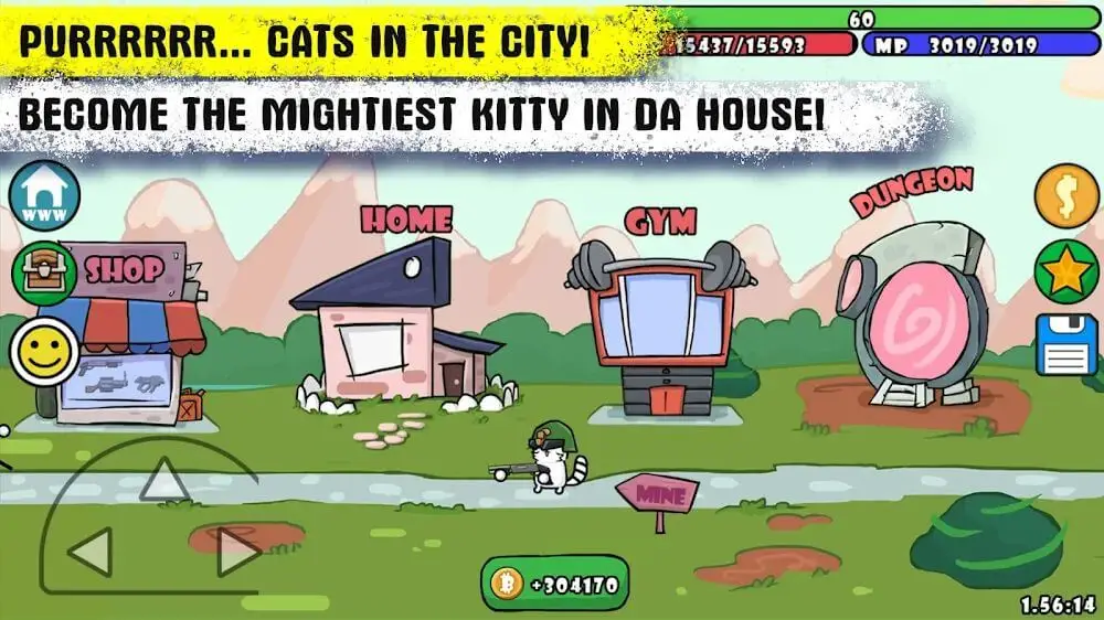 Screenshot of the One Gun: Cat game